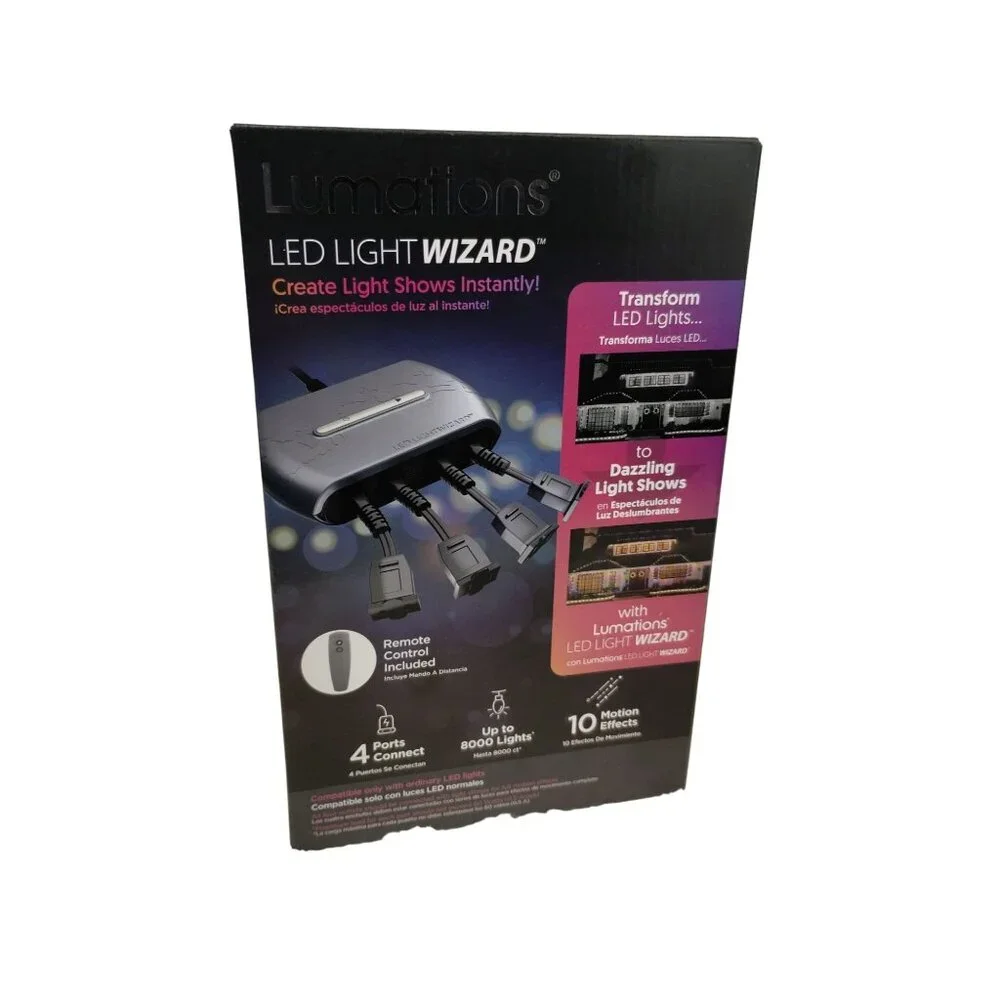 Lumations LED Light Wizard 4 Ports Light Show with Remote Control 10 Effects